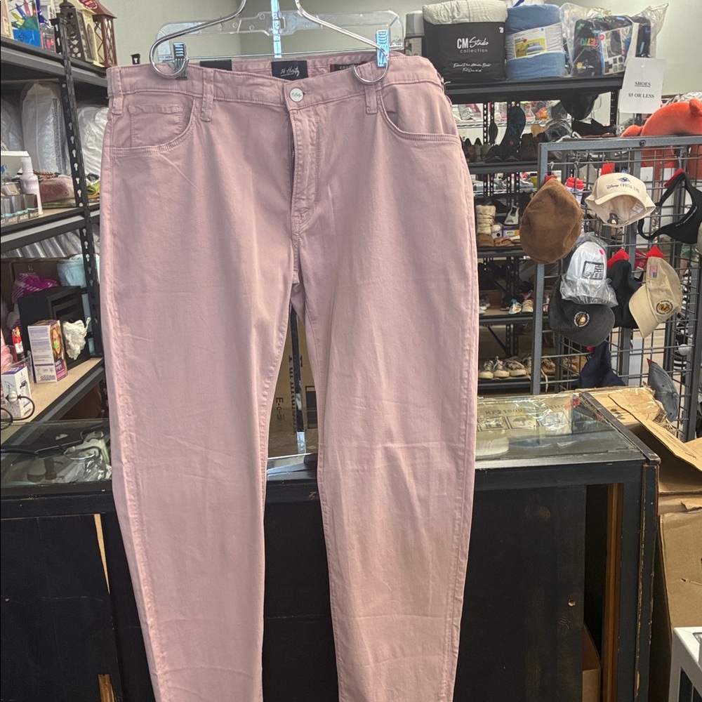 Pink High-Waisted Pants
